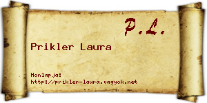 Prikler Laura névjegykártya