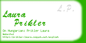 laura prikler business card